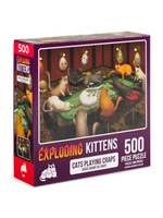 Exploding Kittens 500pc Puzzle: Cats Playing Craps (Exploding Kittens Art)
