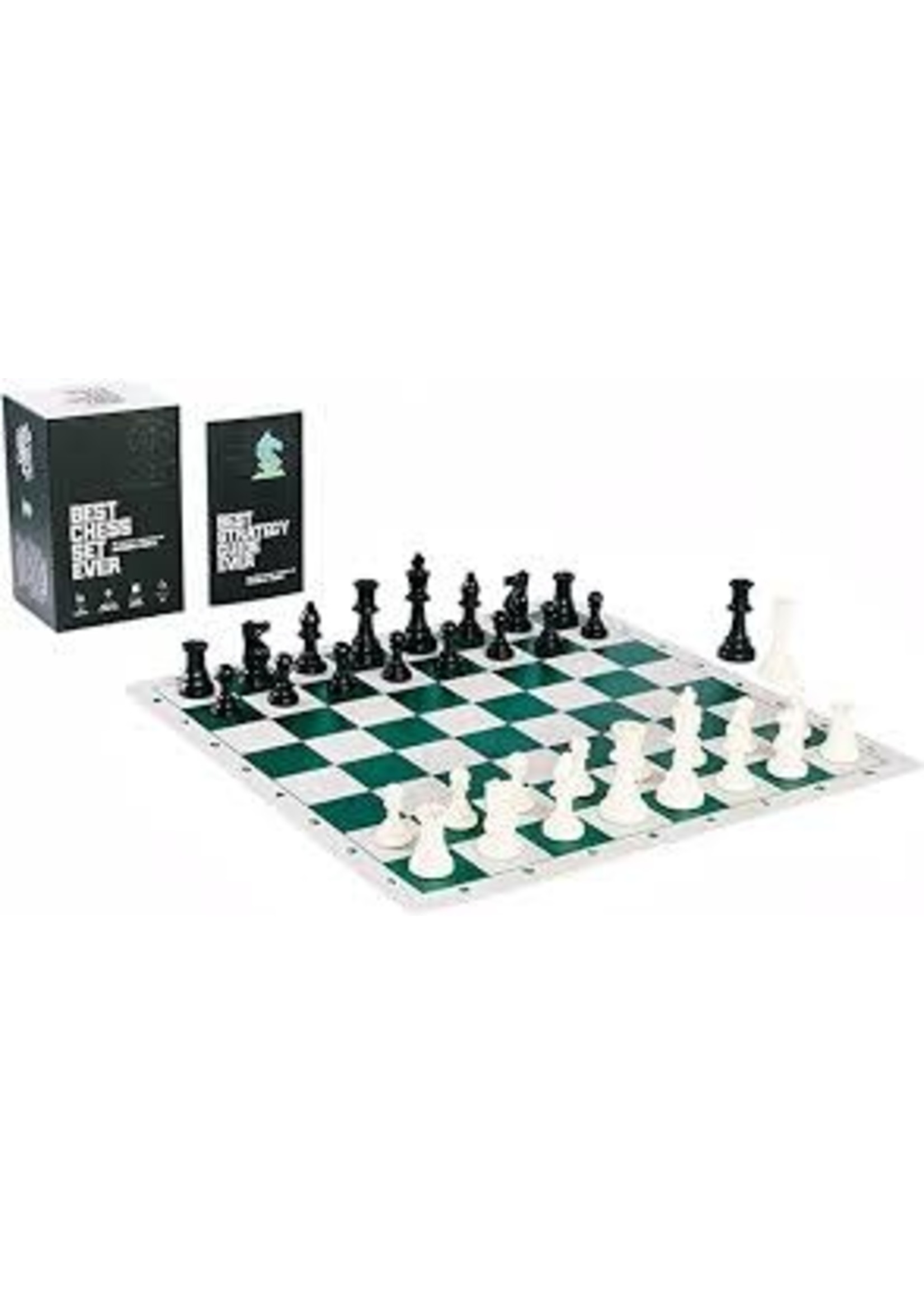 Best Chess Set Ever - Black/Green Silicone Mat