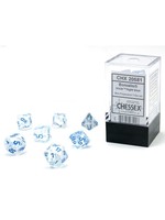 Chessex Luminary Borealis Mini 7 Set: Icicle w/ light blue