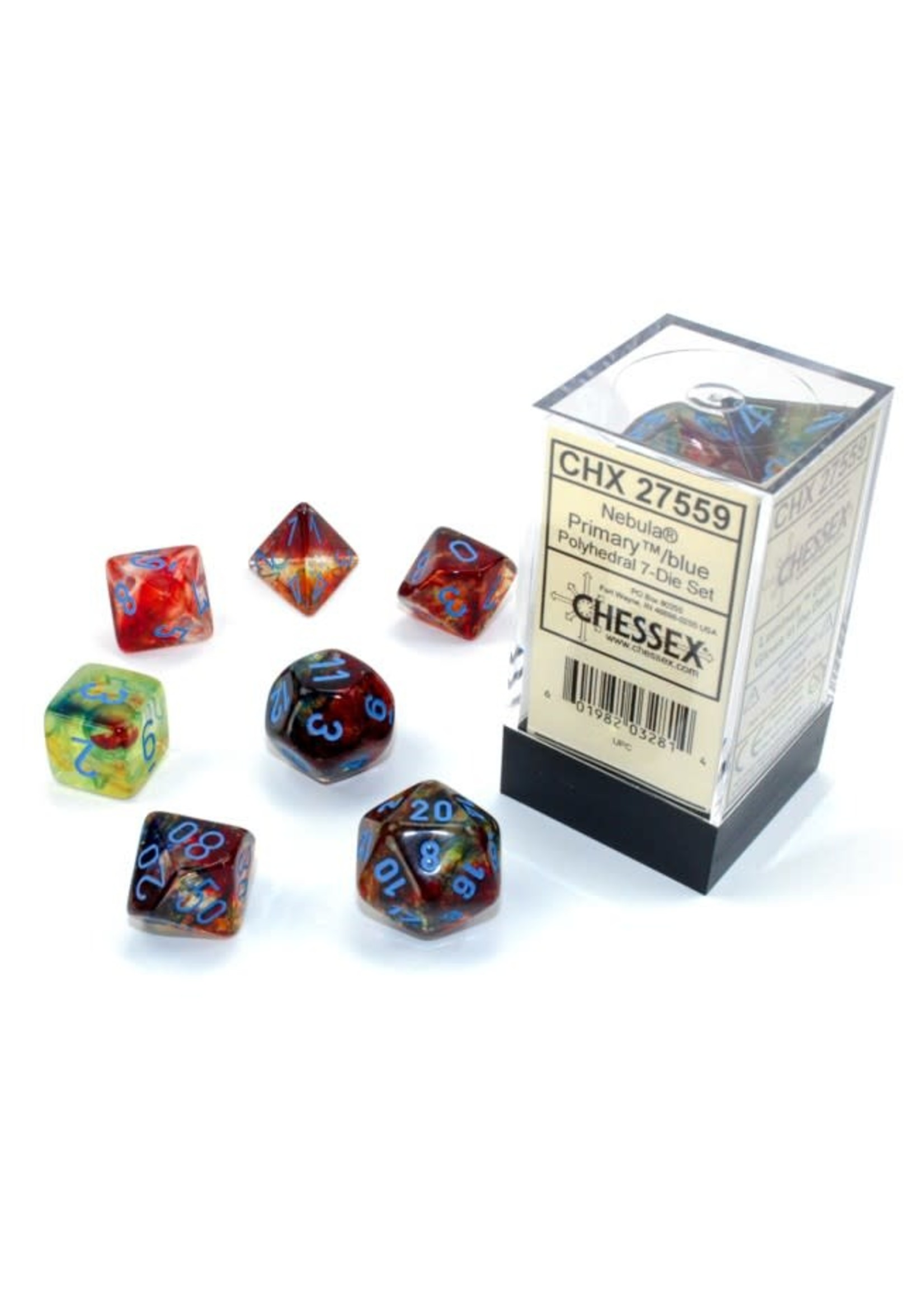 Chessex Luminary Nebula 7 Set: Primary w/ blue