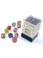 Chessex d6 Cube 12mm Luminary Nebula Primary w/ Blue (36)