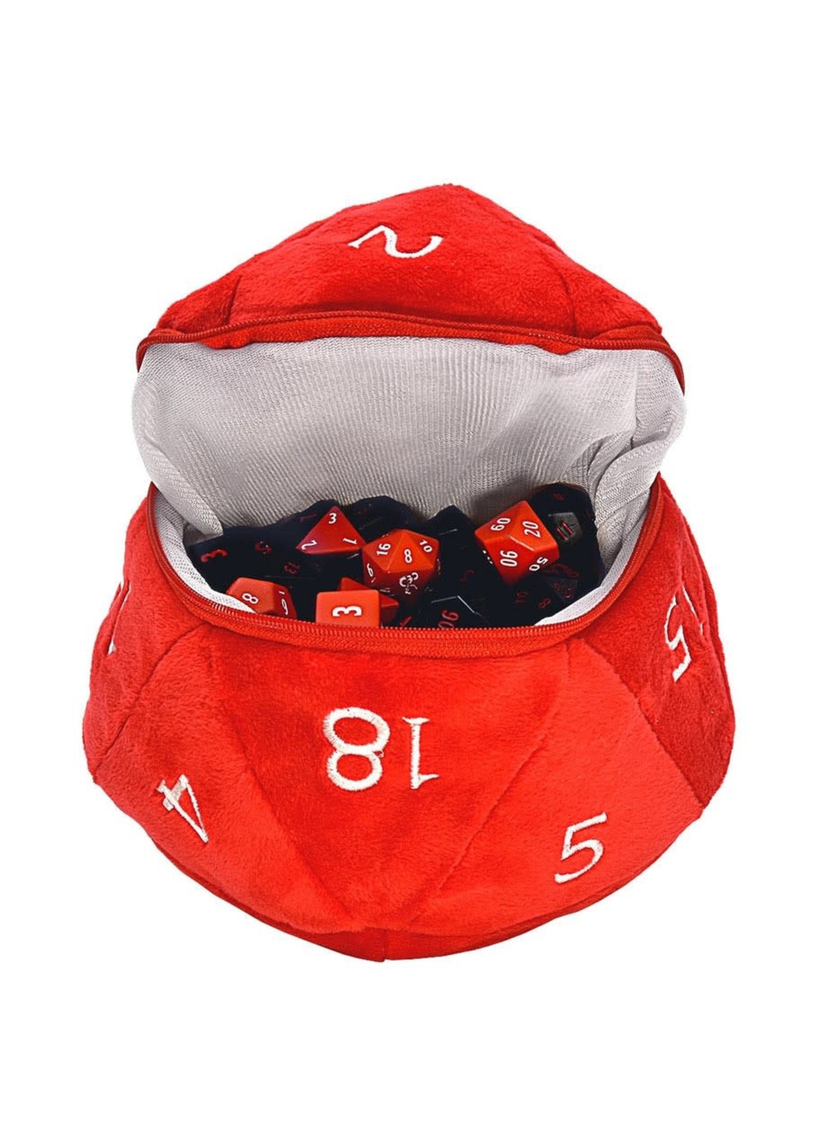 Ultra Pro Dice Bag: d20 Plush: D&D: Red with White