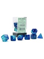 Chessex Gemini Luminary Poly 7 set: Blue & Blue w/ Light Blue