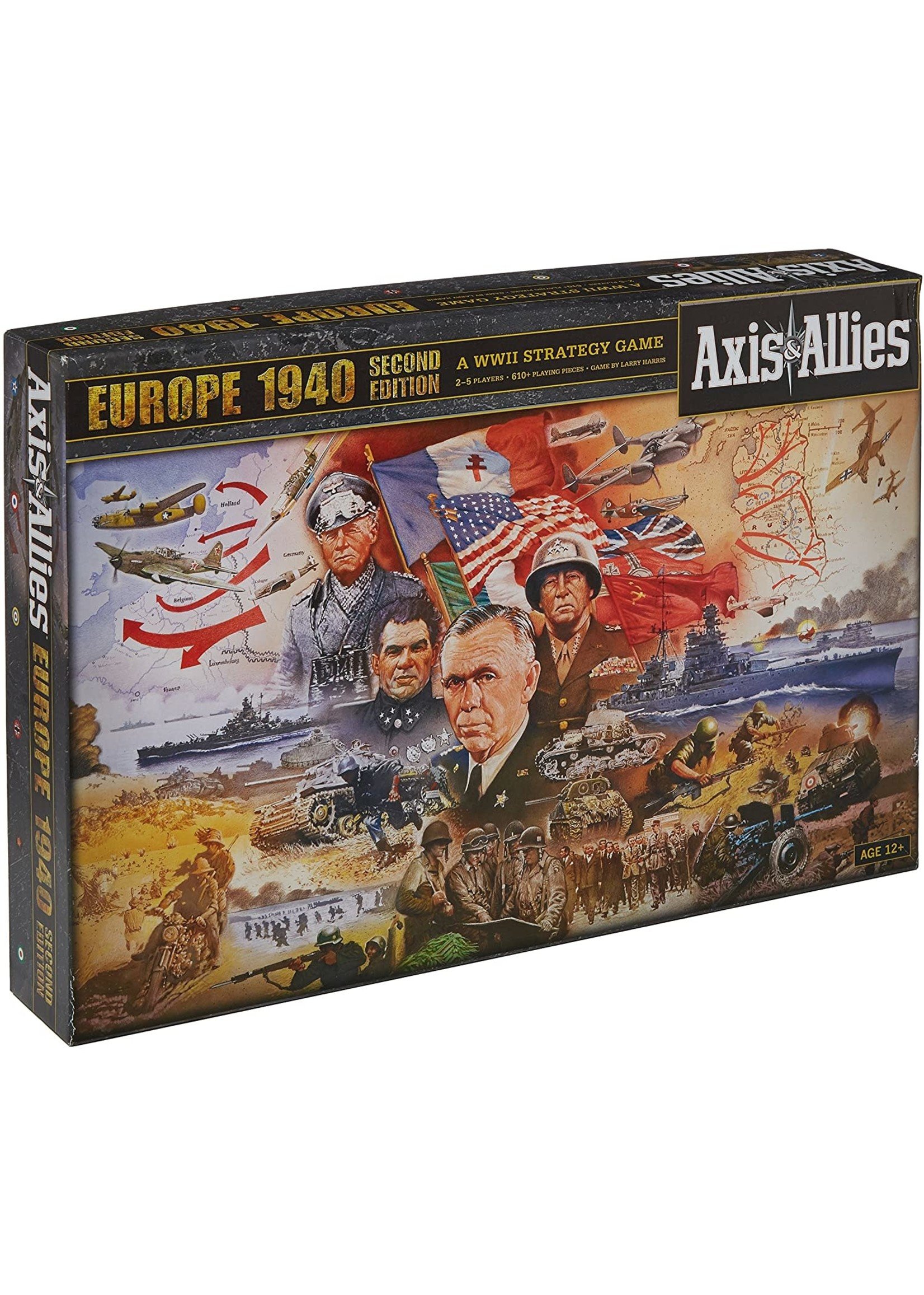 Avalon Hill Axis & Allies Europe 1940 Second Edition WWII Strategy Board  Game, Ages 12 and Up, 2-6 Players - Avalon Hill