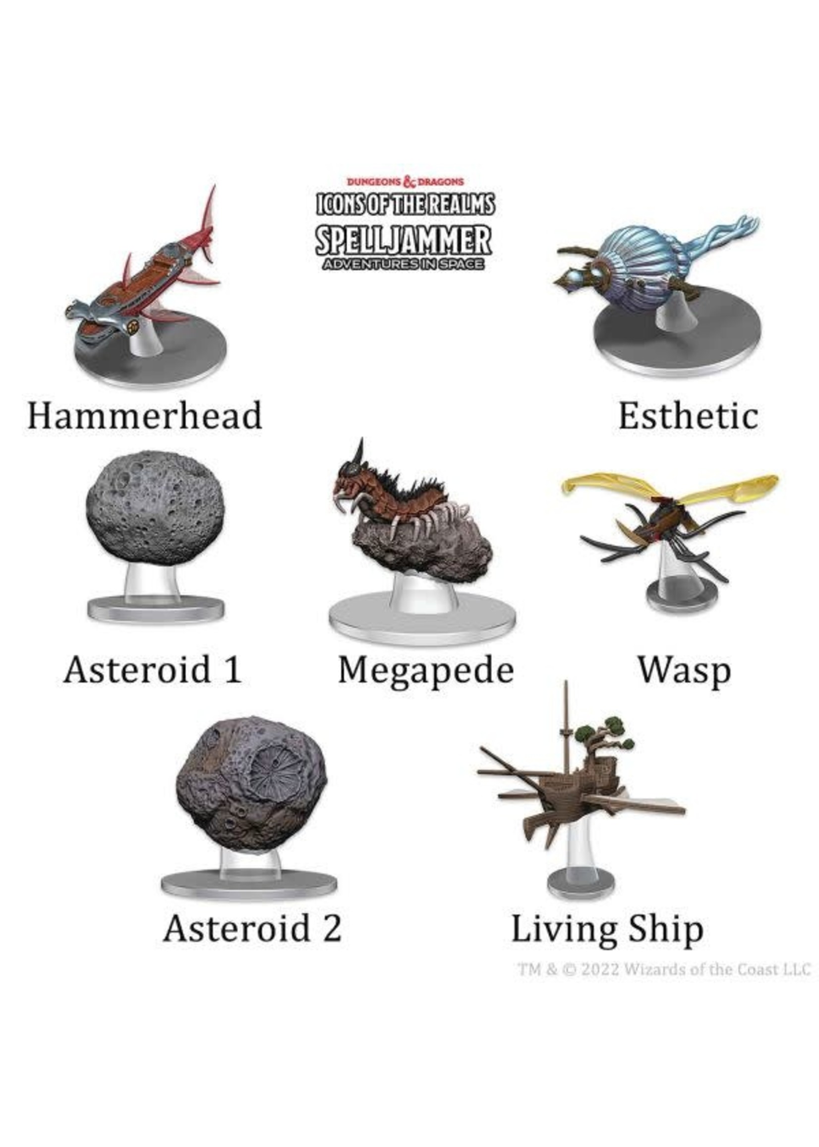 WizKids D&D: Icons of the Realms Spelljammer Ship Scale Asteroid Encounters
