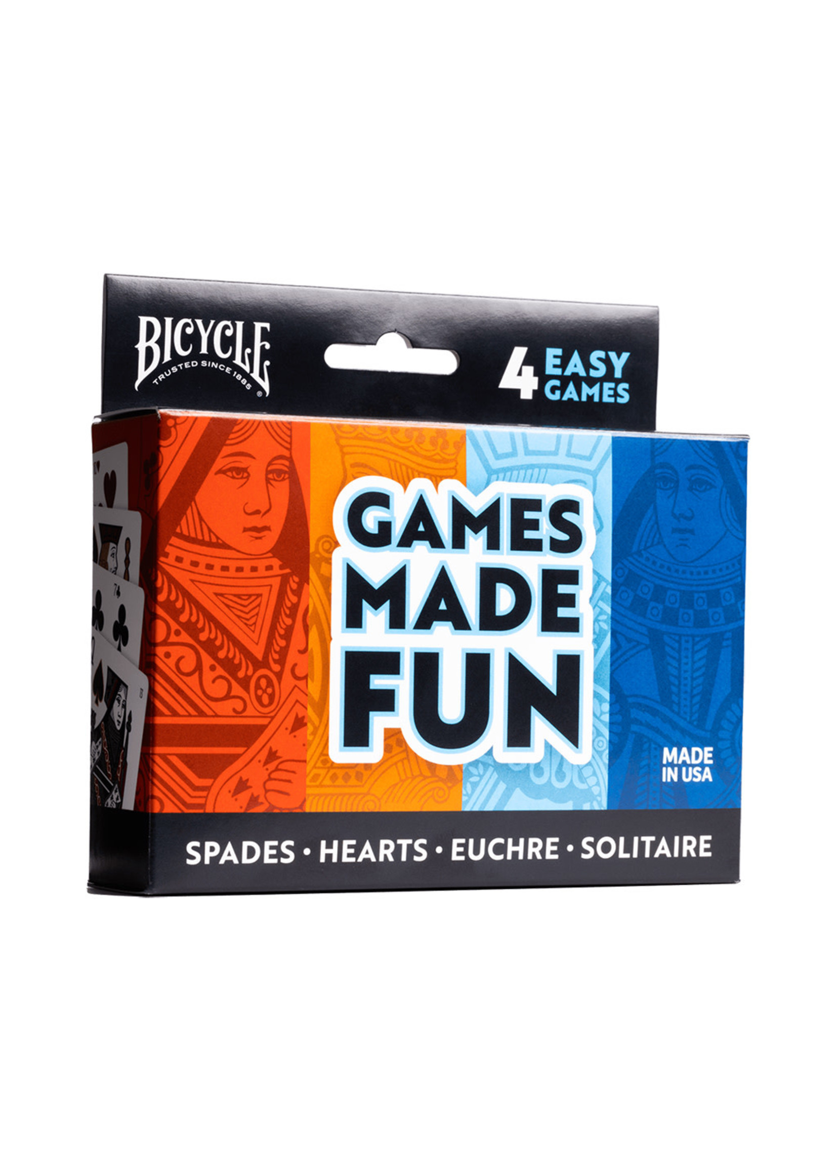 Bicycle Bicycle 4-Game Pack (Hearts Spades Euchre and Solitaire)