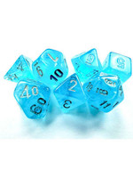 Chessex Luminary Mini 7 Set: Sky w/ silver