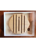 One Sharp Joe Hex System Magnetic Coaster - Card Holder Maple