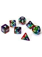 Sirius Dice 7-Set Translucent Rainbow w/ white