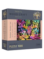 Trefl Puzzle: Colorful Cat, Woodcraft 1000pc