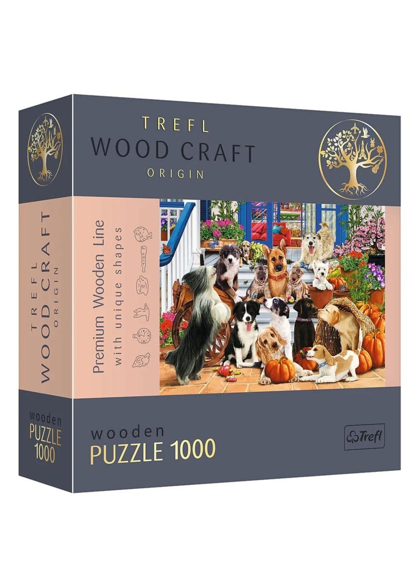 Trefl Puzzle: Doggy Friendship, Woodcraft 1000pc