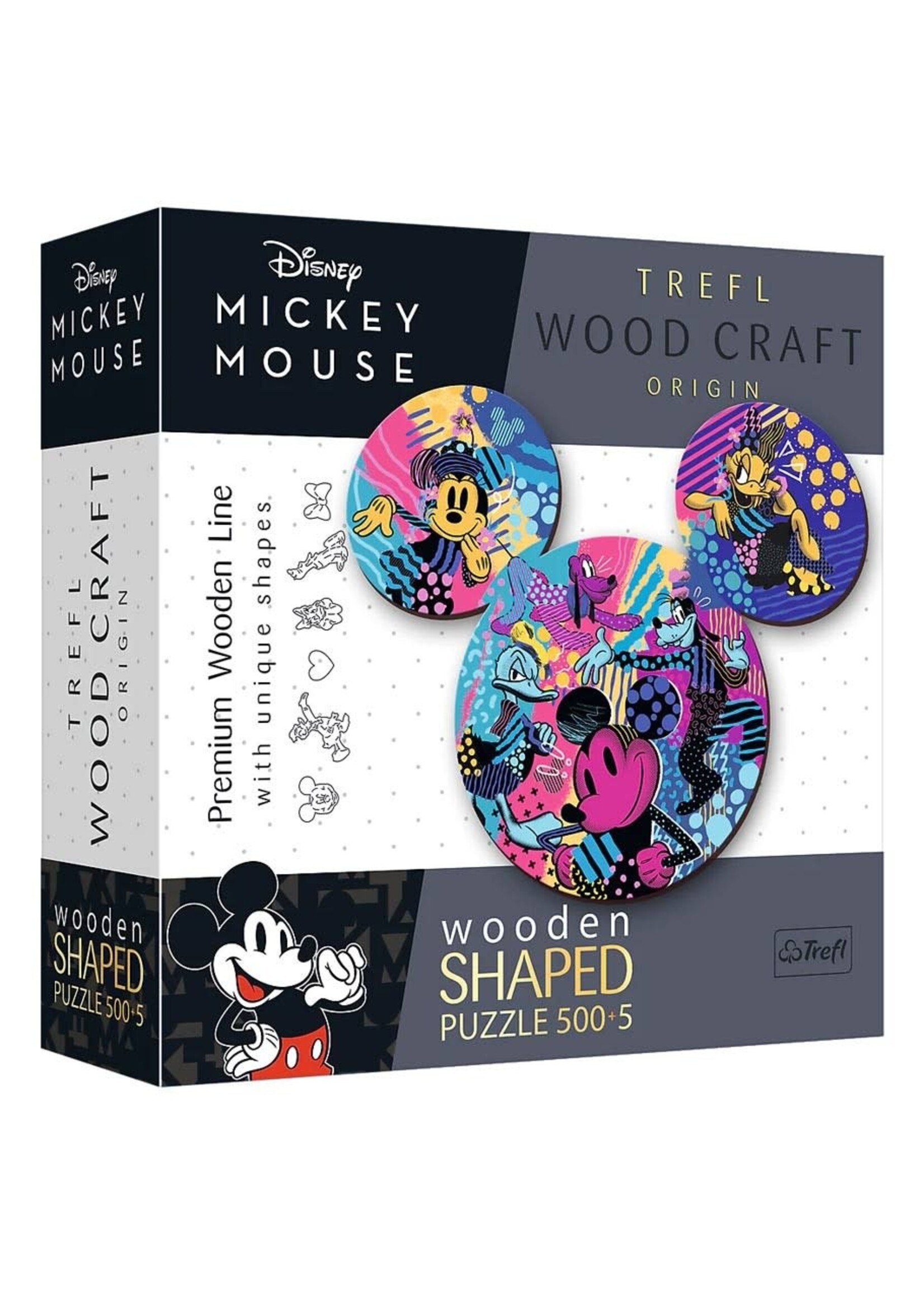 Trefl Puzzle: Disney Mickey, Woodcraft 500+5pc