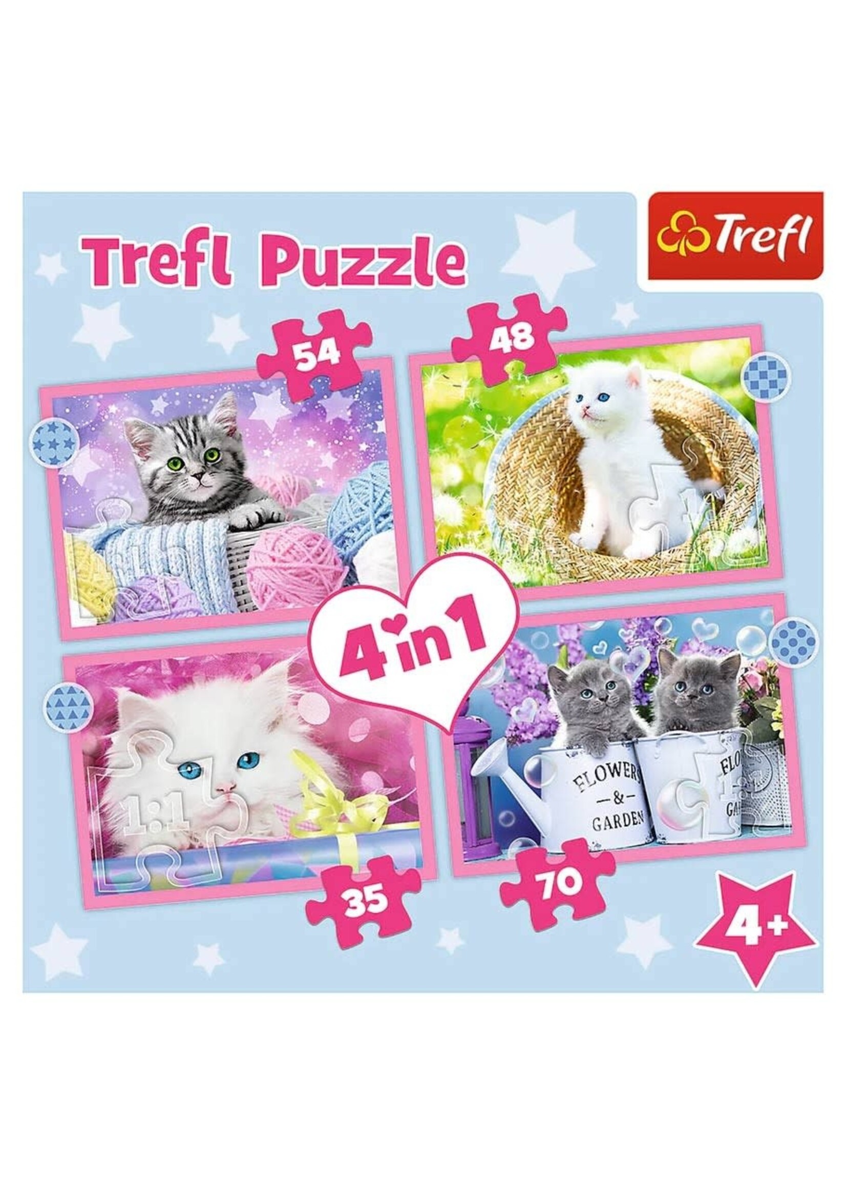 Trefl Puzzle: Fun Cats 4in1