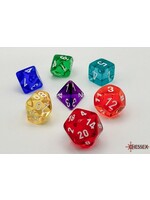 Chessex Prism Translucent GM and Beginner Player Polyhedral 7-Die Set
