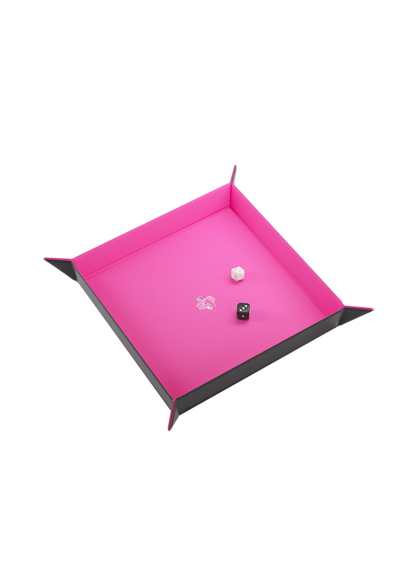 Gamegenic Magnetic Dice Tray Square Black w/ Pink