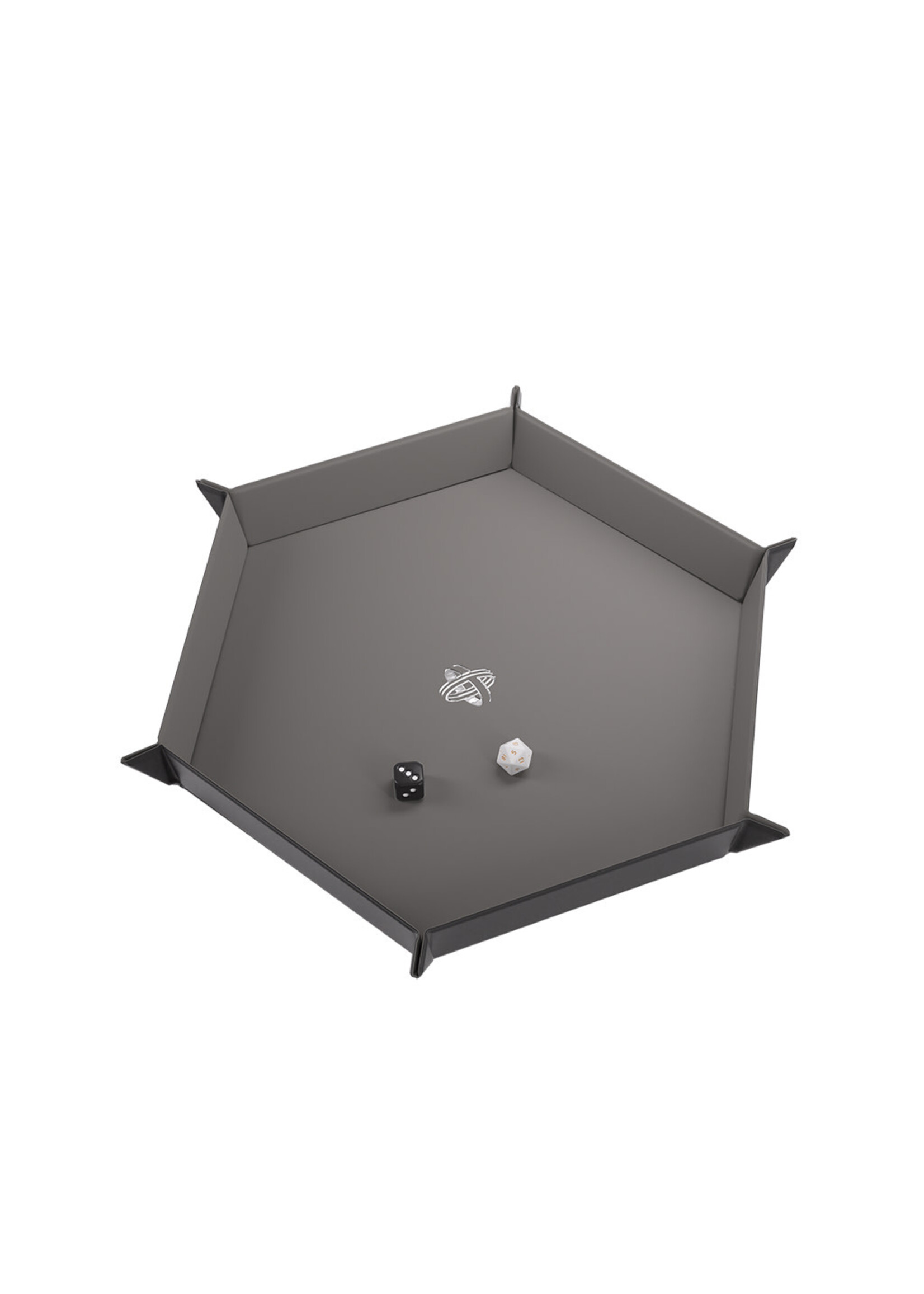 Gamegenic Magnetic Dice Tray Large Hexagonal Black w/ Grey