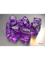 Chessex Translucent Mini 7 Set: Purple w/ white