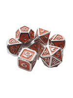 Old School Dice Old School 7 Piece RPG Metal Dice Set: Dragon Scale - Orange