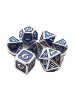 Old School Dice Old School 7 Piece RPG Metal Dice Set: Dragon Scale - Blue