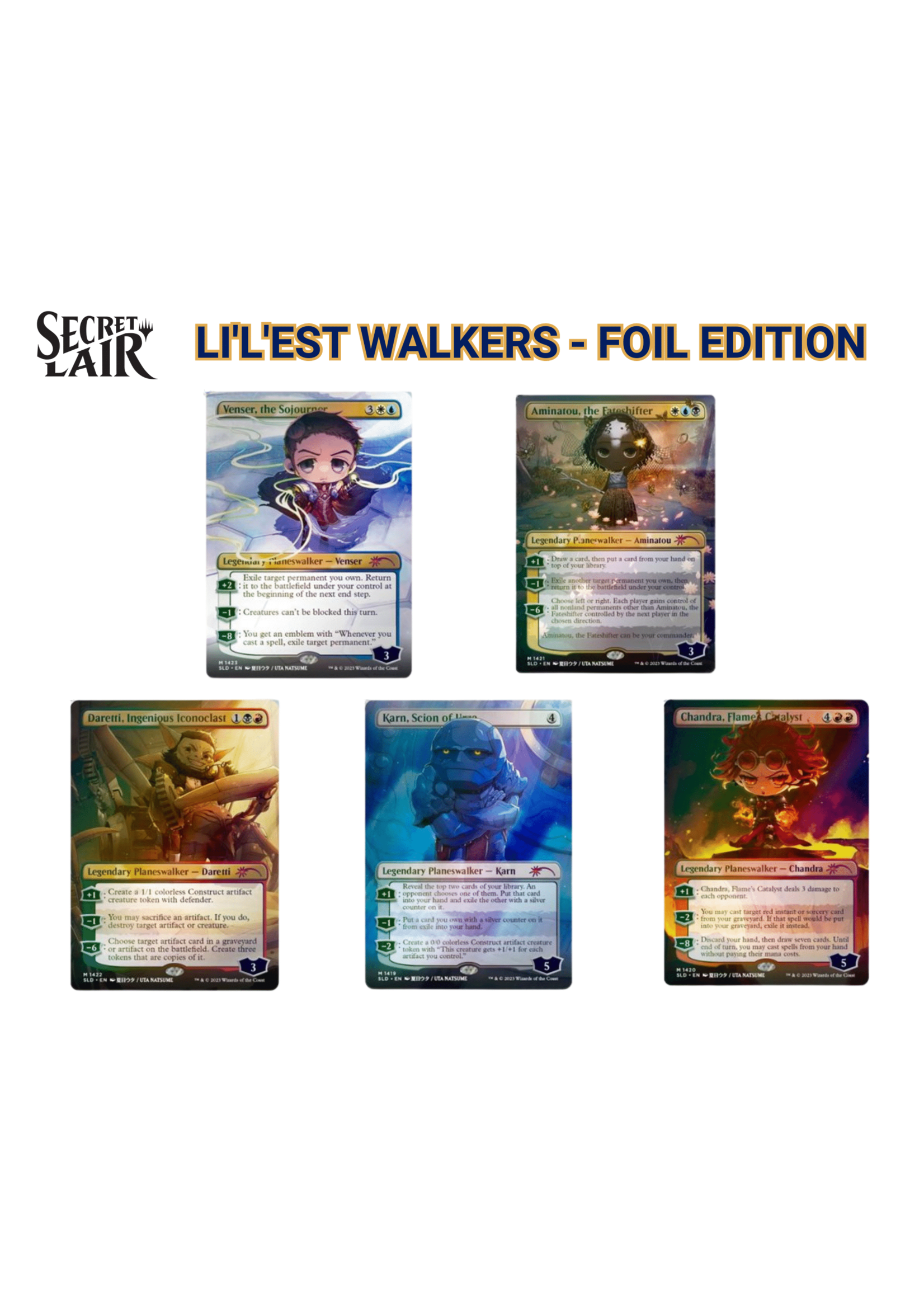 Wizards of the Coast MtG: Secret Lair Li`l`est Walkers Rainbow Foil Edition