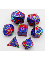 Foam Brain 16mm polyhedral 7 set metal - Bisexual Pride Flag