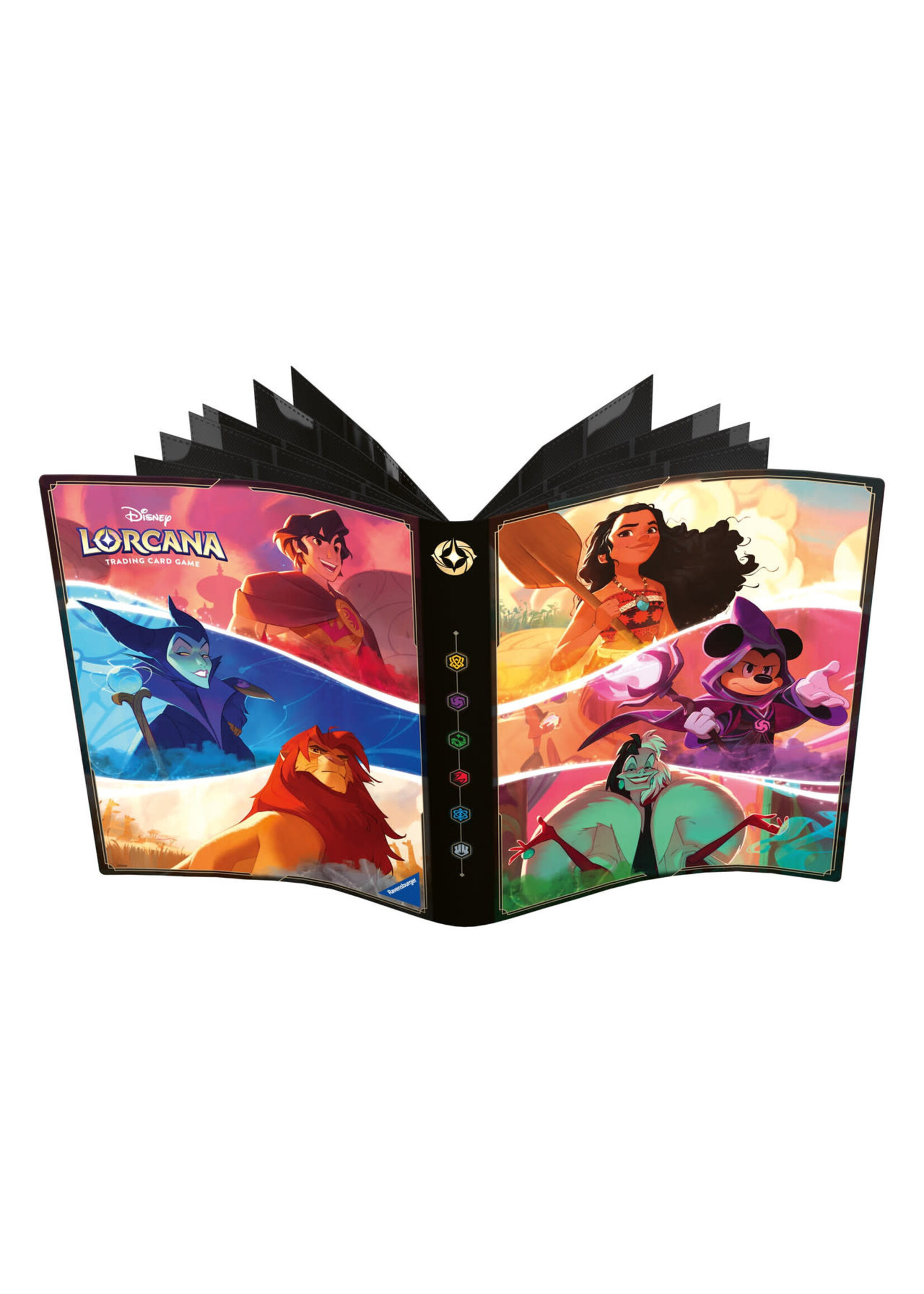 Ravensburger Disney Lorcana TCG: Shimmering Skies - Portfolio (Aladdin, Malificent, Simba, Moana, Mickey, Cruella de Vil)