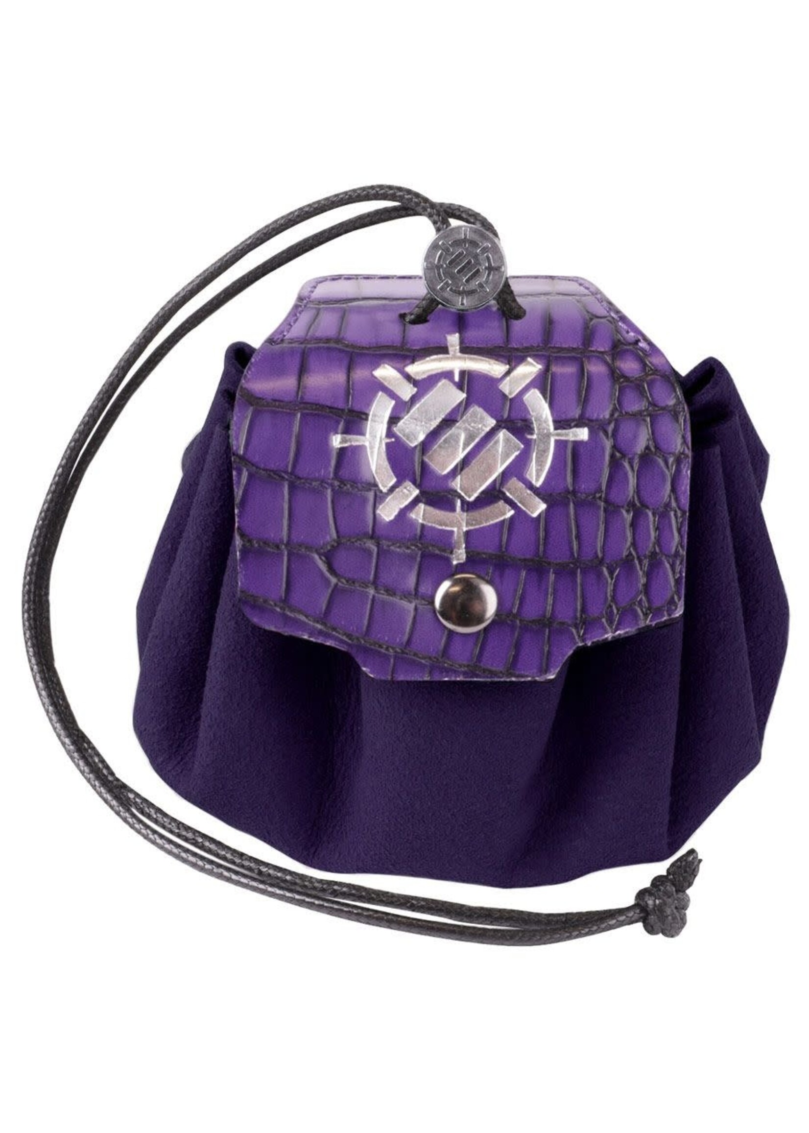 Enhance Gaming 7-Set Enhance: Enamel Dice Set with Drawstring Pouch Purple