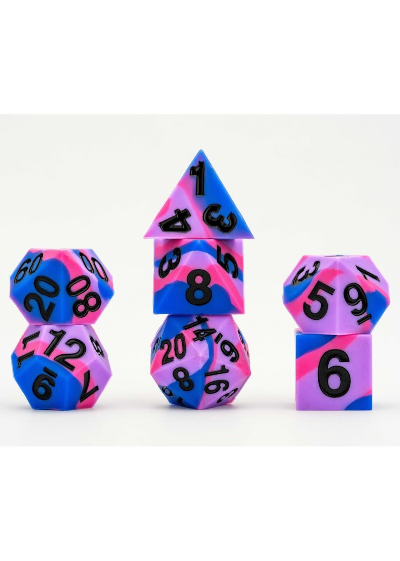 Fanroll LLC 7-Set Sharp Edge Silicone Rubber: 16mm: Pride: Bisexual