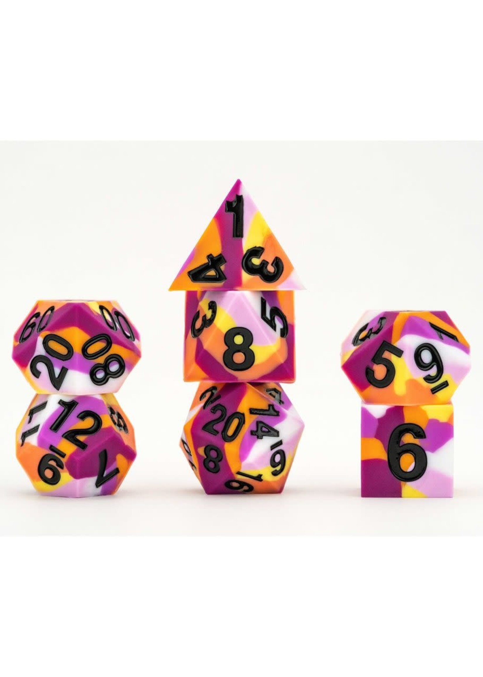 Fanroll LLC 7-Set Sharp Edge Silicone Rubber: 16mm: Pride: Lesbian