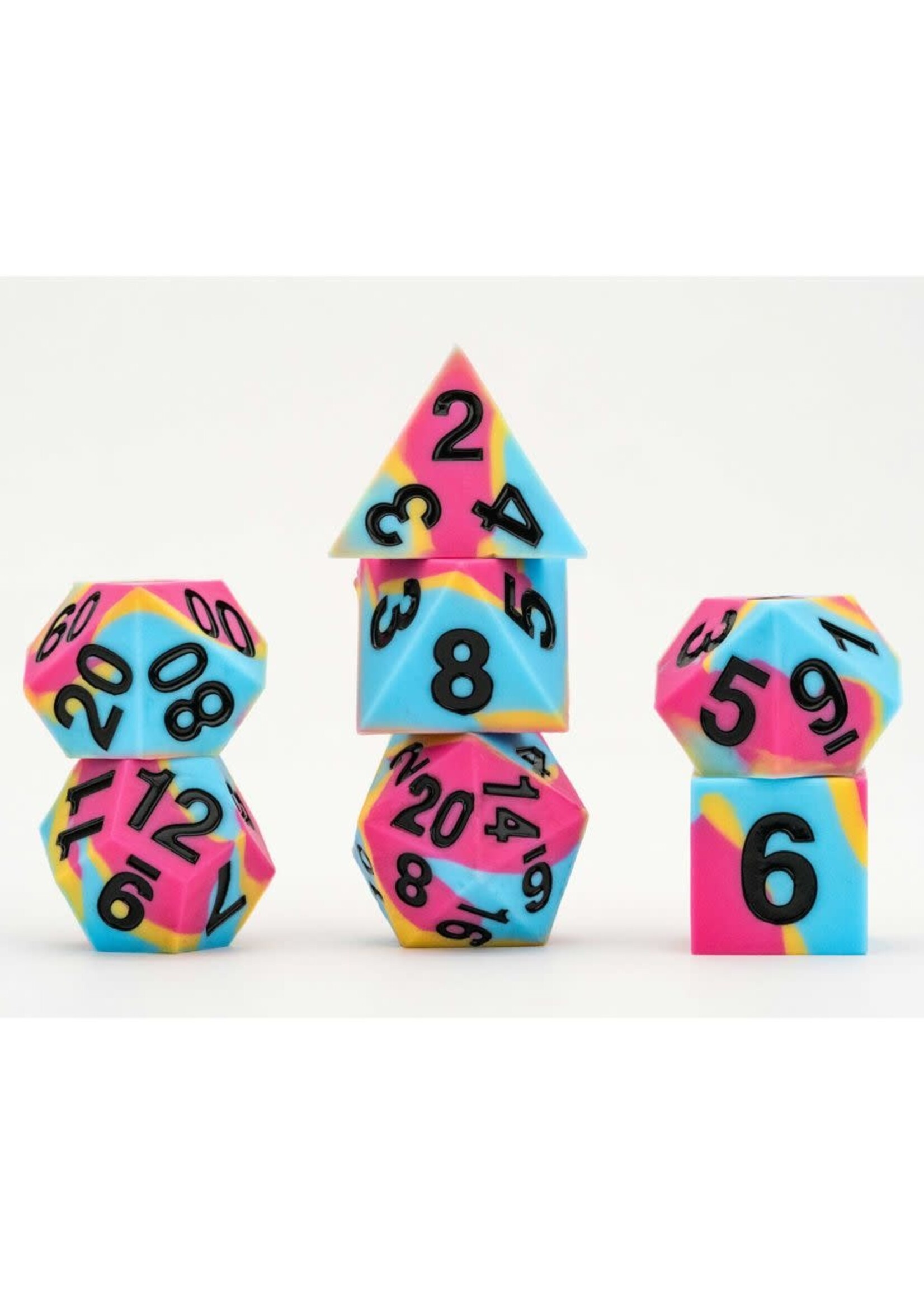Fanroll LLC 7-Set Sharp Edge Silicone Rubber: 16mm: Pride: Pansexual