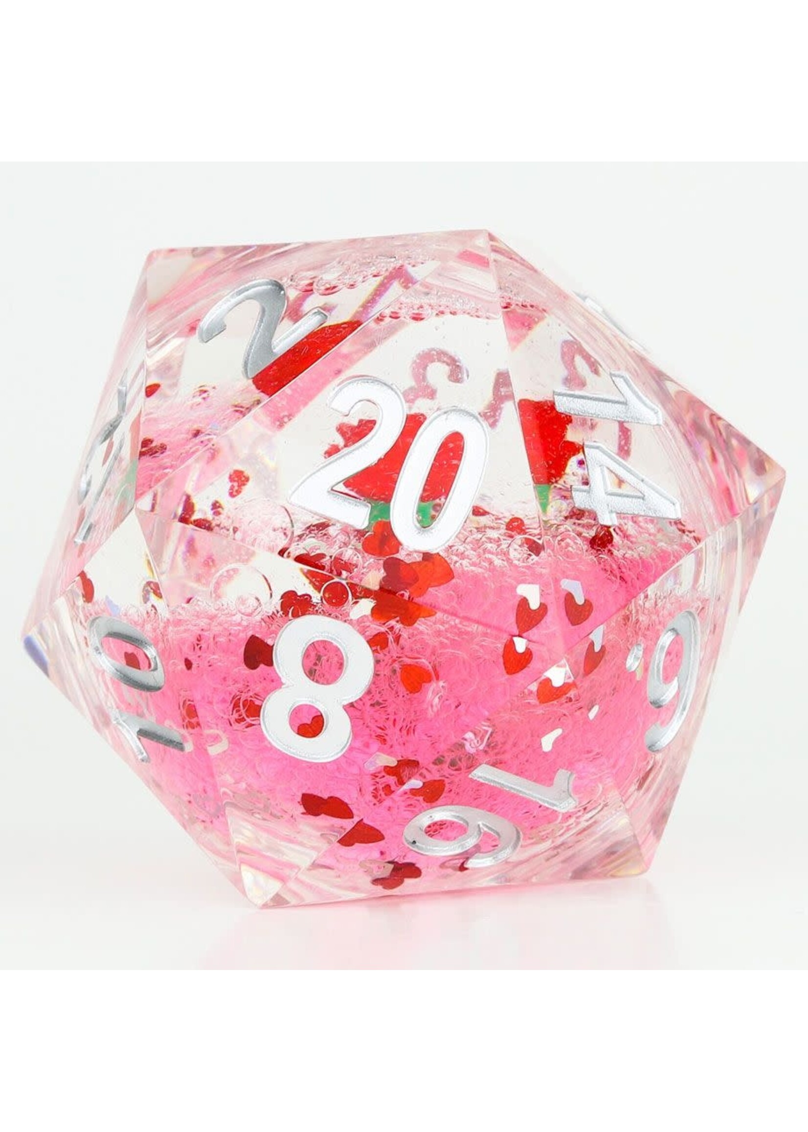 Sirius Dice d20 single 54mm Valentine's Rose Snow Globe