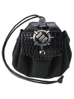 Enhance Gaming 7-Set Enhance: Enamel Dice Set with Drawstring Pouch Black