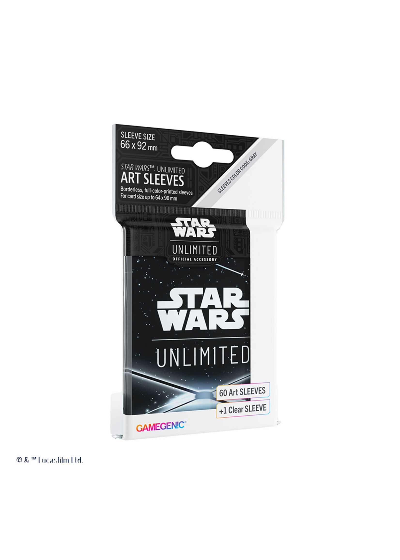 Gamegenic Star Wars: Unlimited Art Sleeves Card Back Black