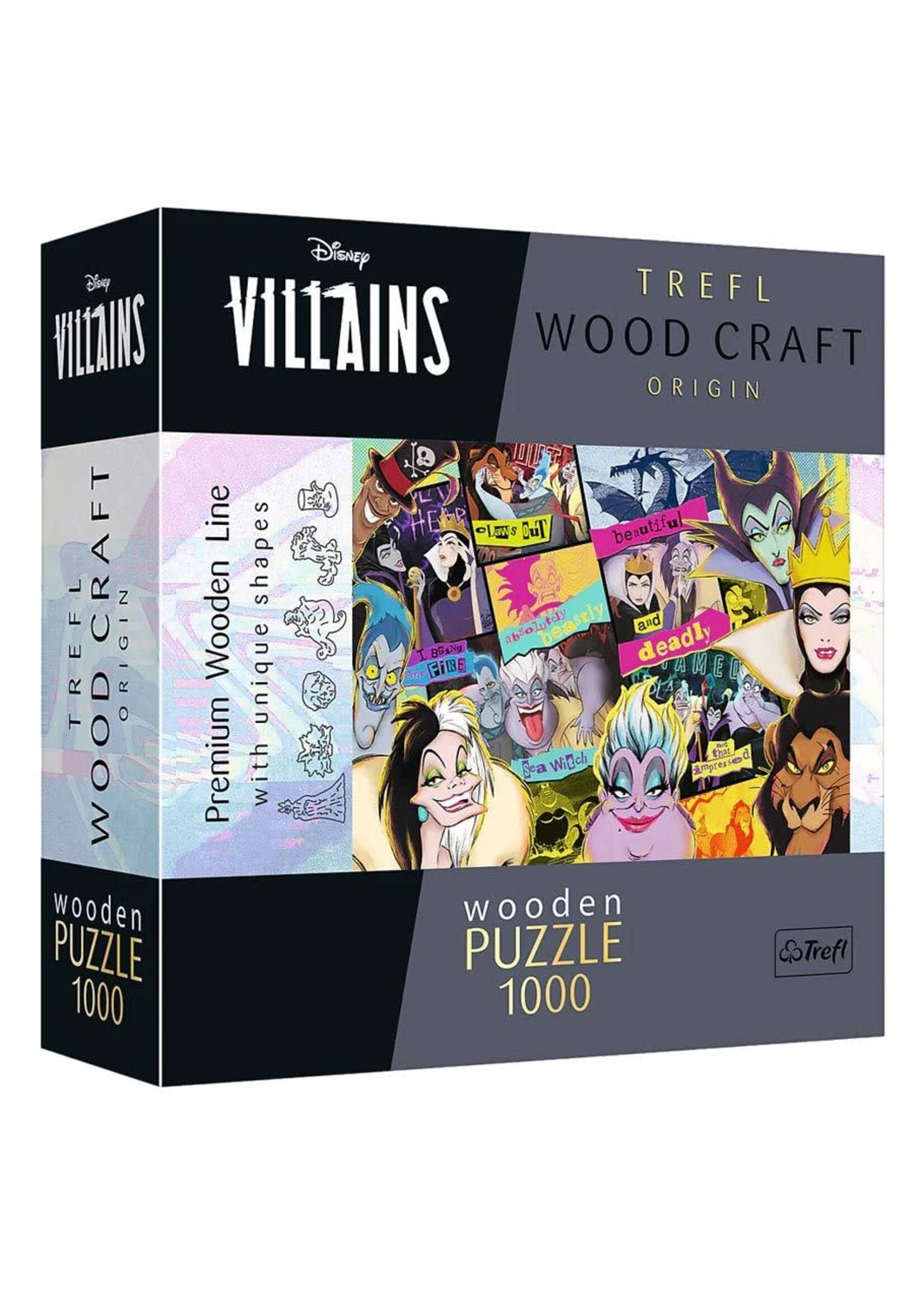 Trefl Puzzle: Woodcraft: Disney Villians 1000 Piece