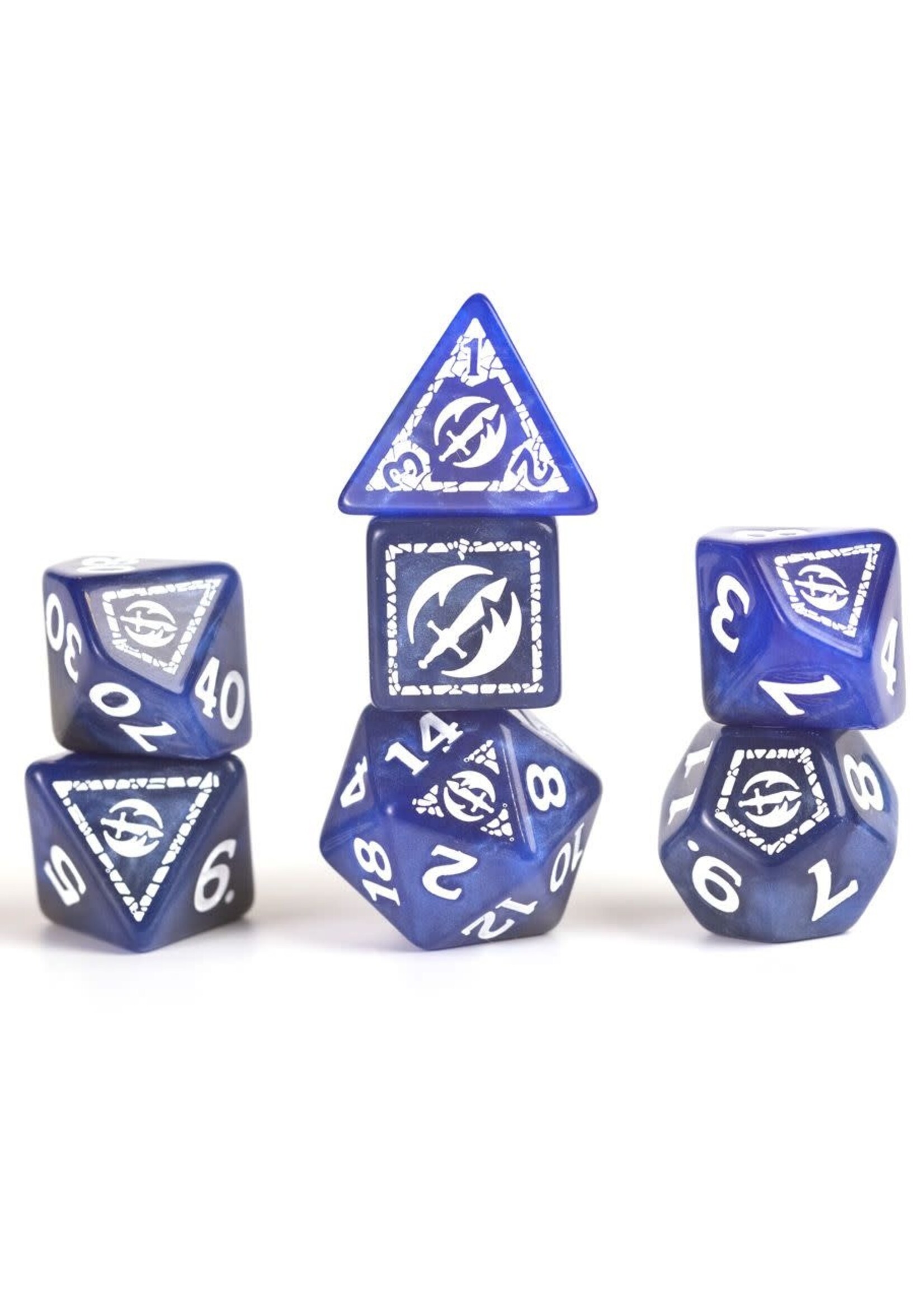 Sirius Dice D&D Adventure Dice: Fighter (Blue)