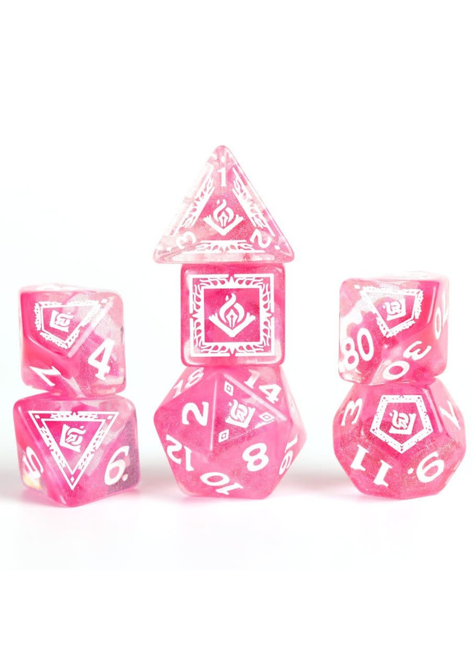 Sirius Dice D&D Adventure Dice: Wizard (Fuchsia)