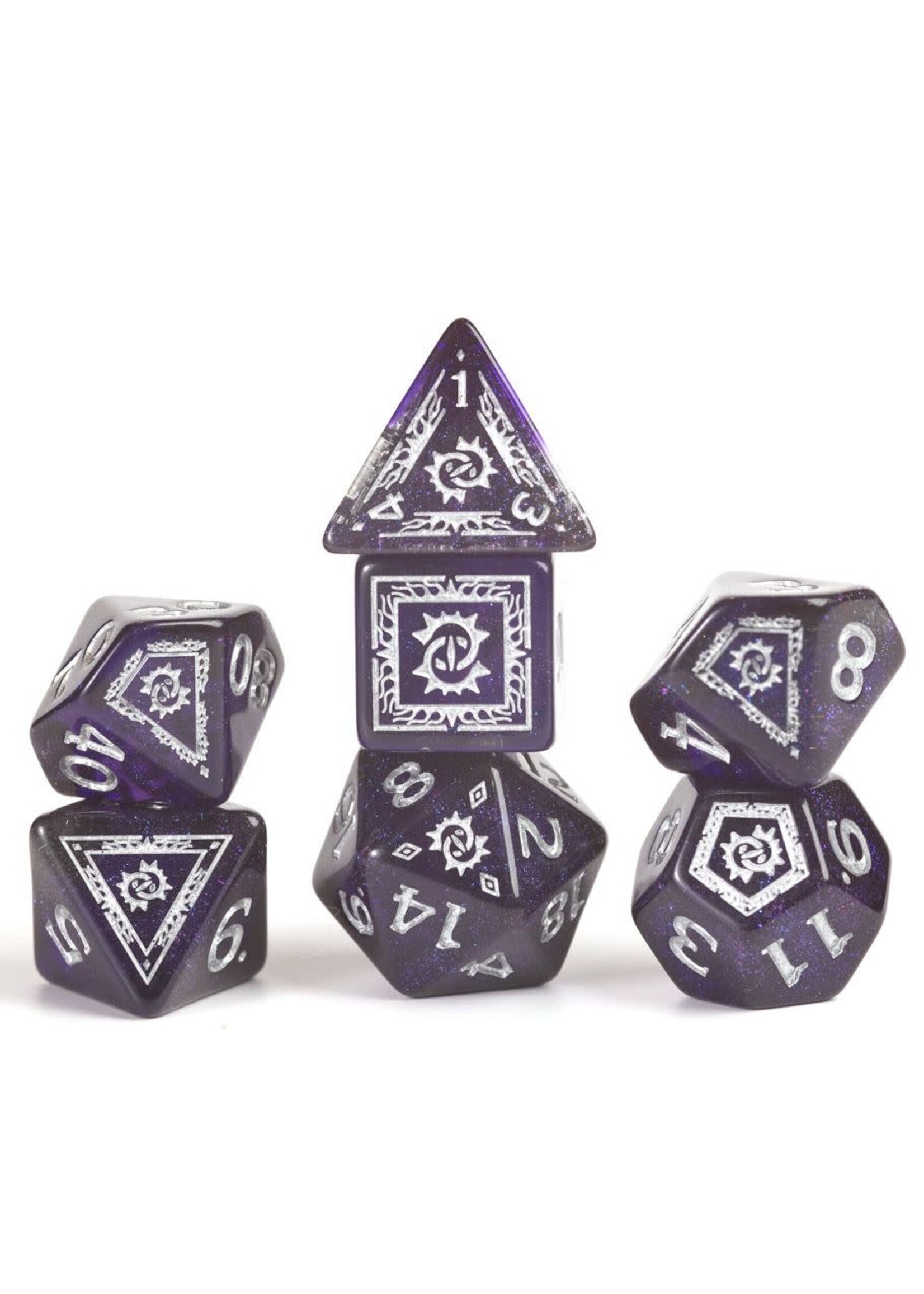 Sirius Dice D&D Adventure Dice: Warlock (Purple)