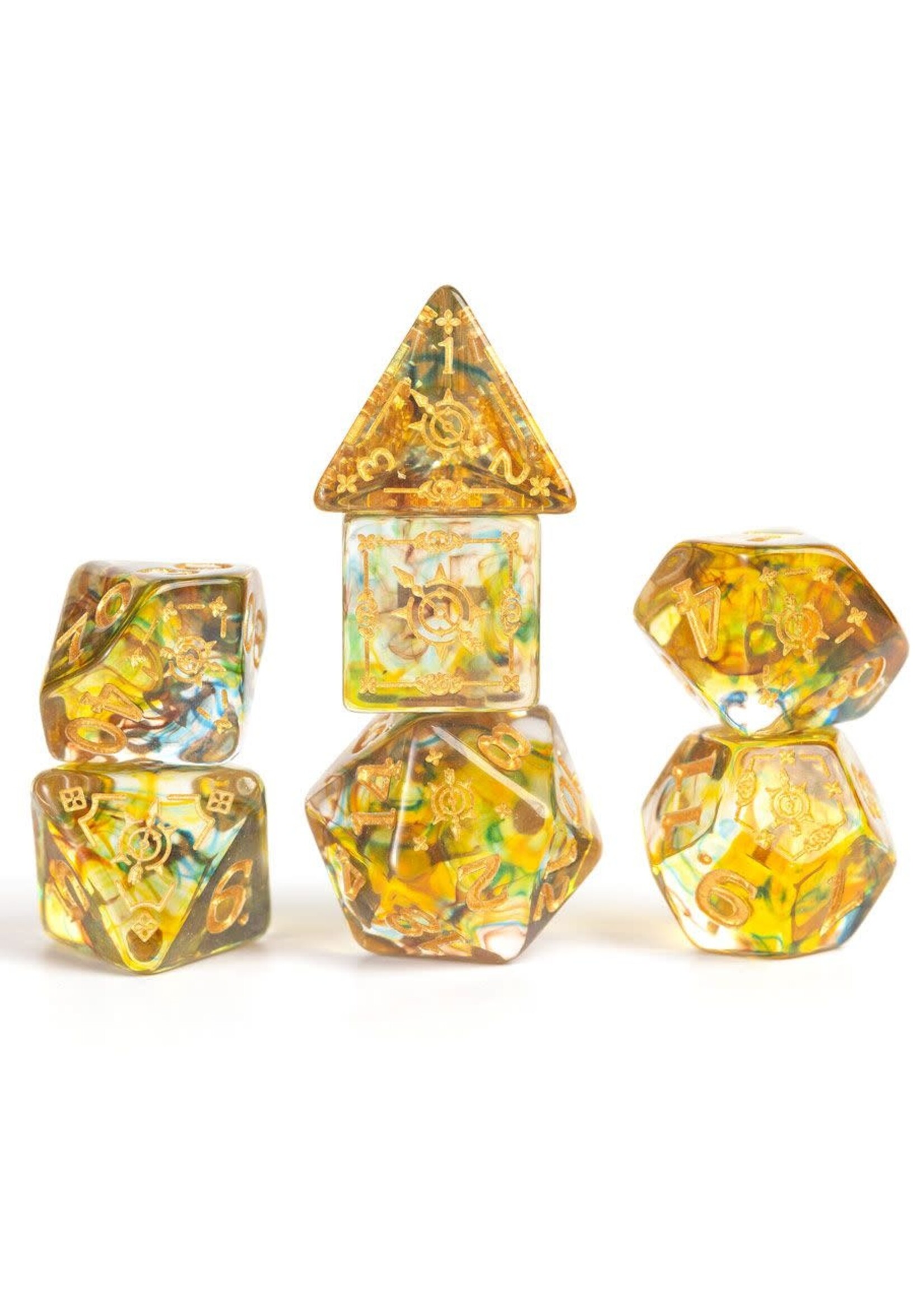 Sirius Dice D&D Adventure Dice: Ranger (Green and Multi)