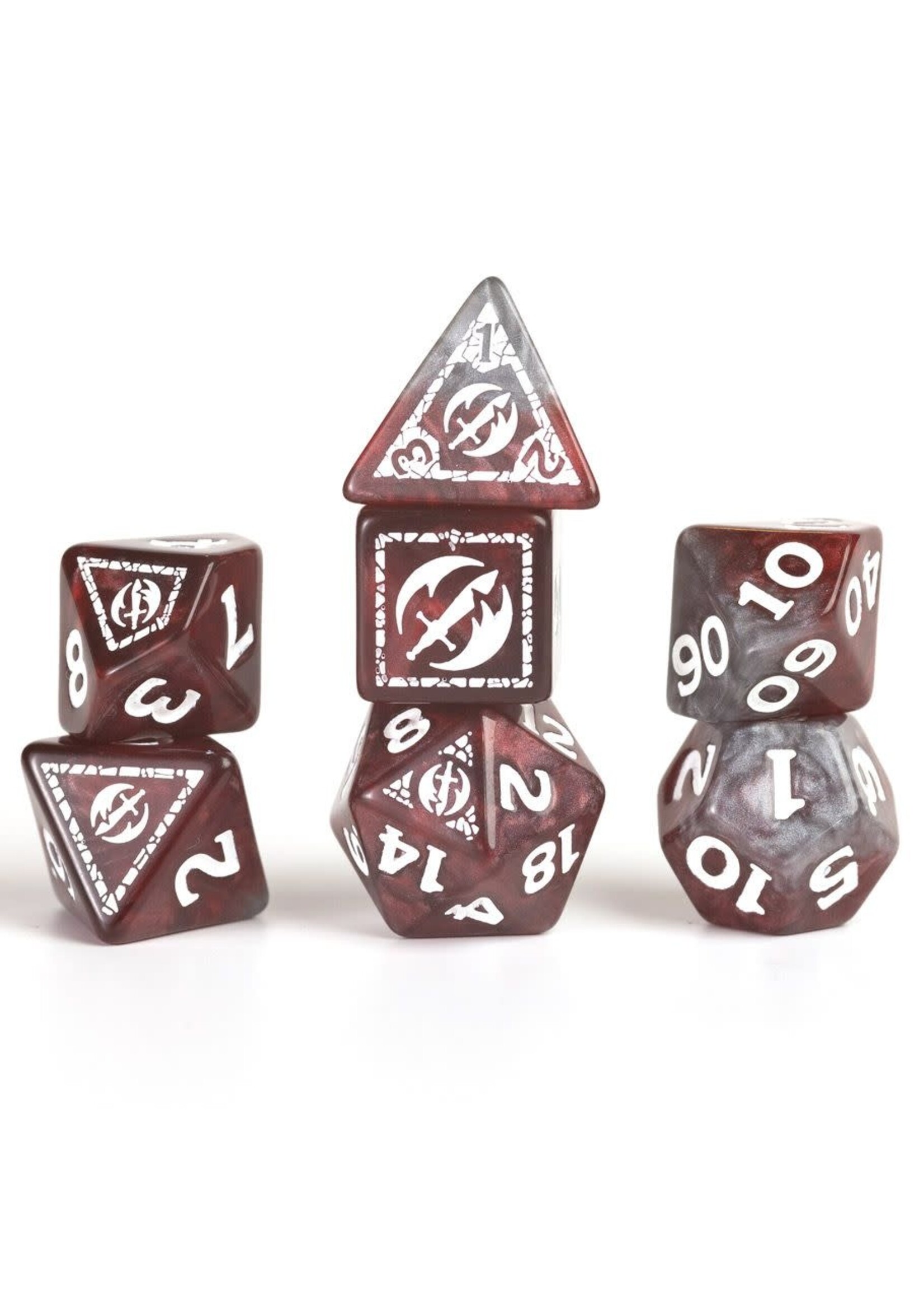 Sirius Dice D&D Adventure Dice: Fighter (Red)