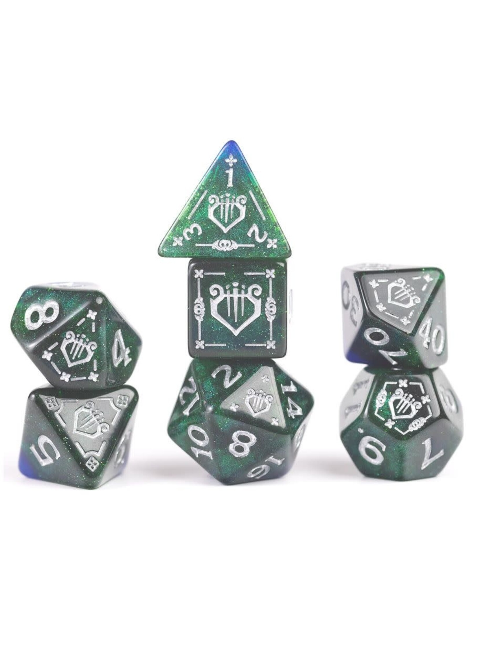 Sirius Dice D&D Adventure Dice: Bard (Blue)