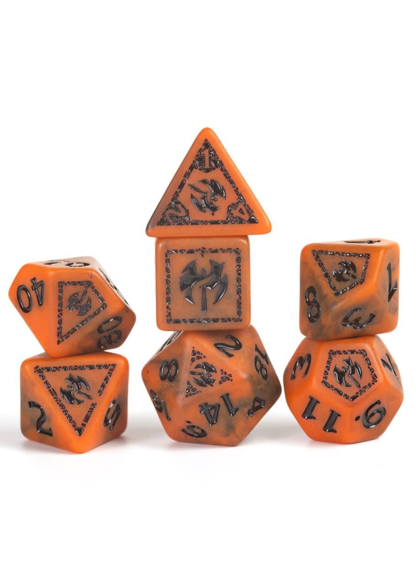 Sirius Dice D&D Adventure Dice: Barbarian (Orange)