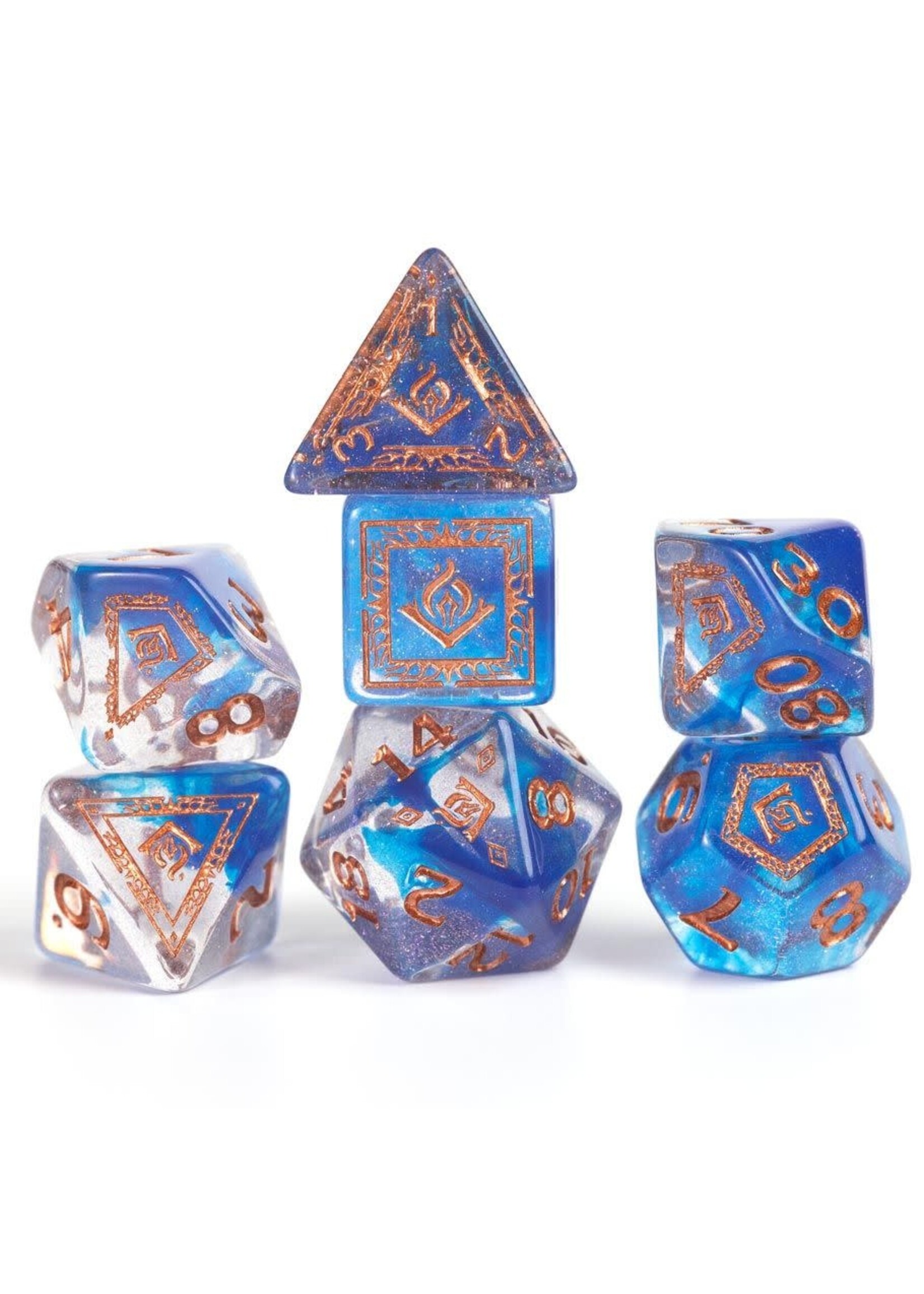 Sirius Dice D&D Adventure Dice: Wizard (Blue)