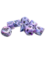 Chessex 7-set Tube Lab Dice: Hydrangea/black