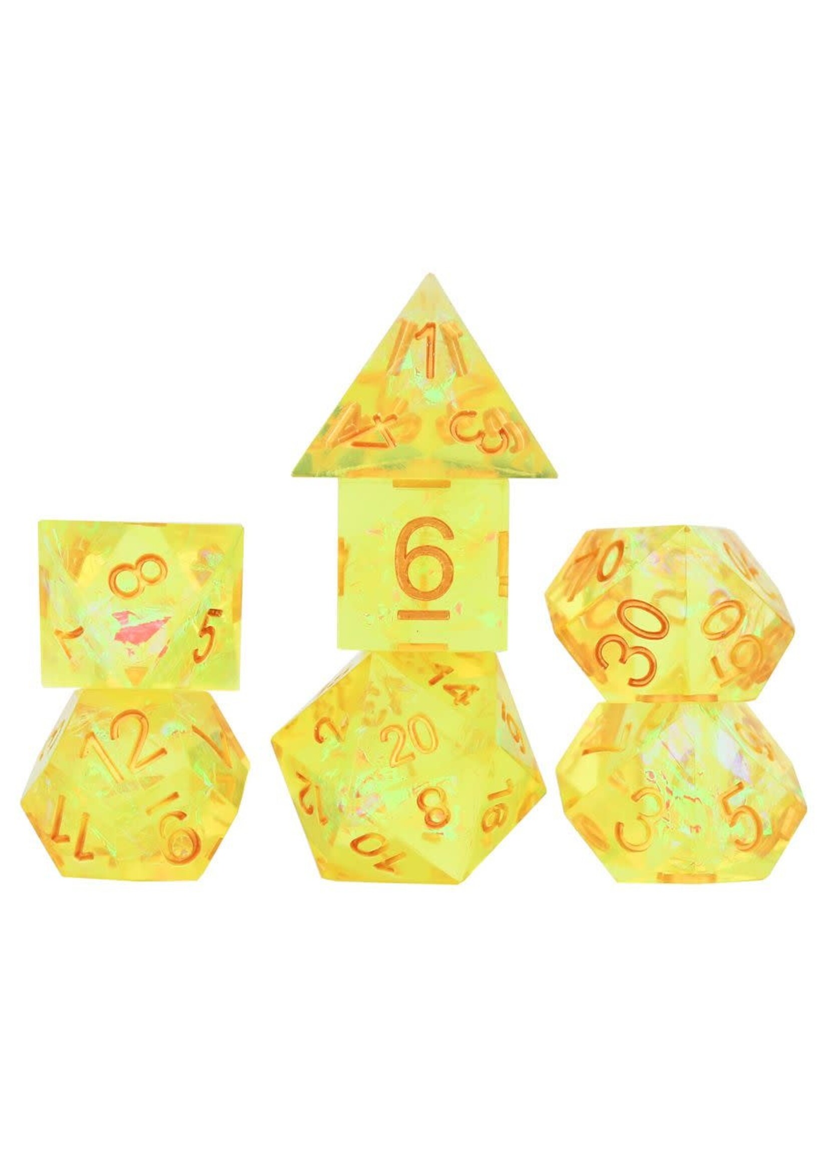 Sirius Dice 7-Set Sharp-edged Yellow Fairy