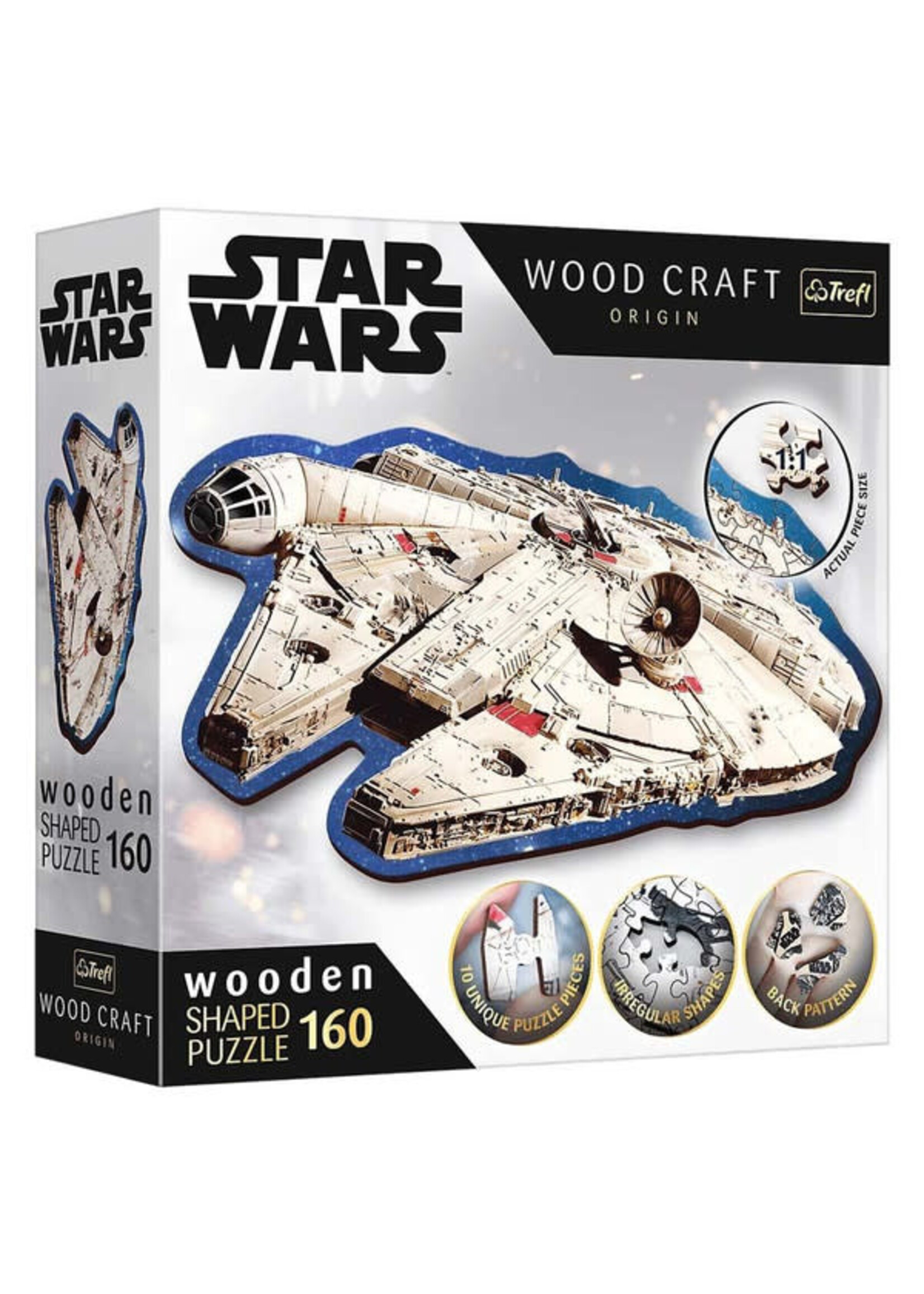 Trefl 160 Piece Puzzle: Star Wars: Woodcraft: Millennium Falcon