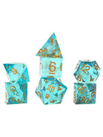 Sirius Dice 7-Set Sharp-edged Aqua Fairy