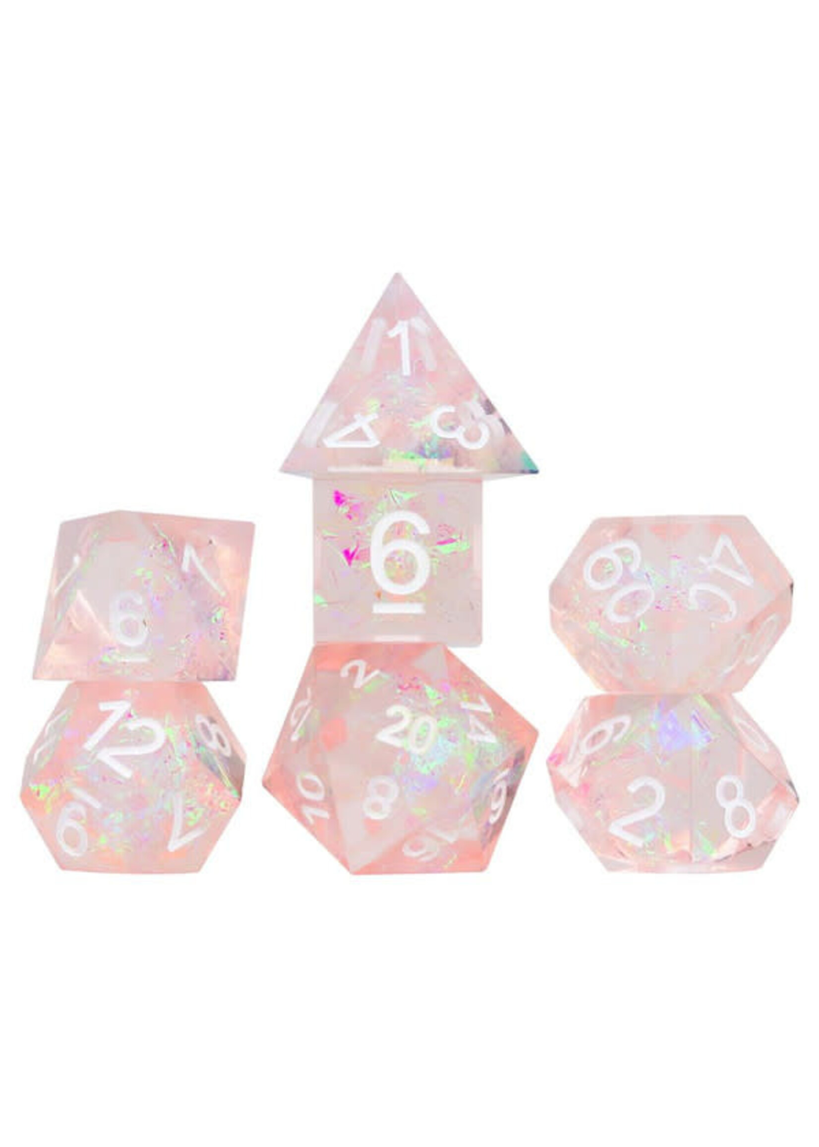 Sirius Dice 7-Set Sharp-edged Pink Fairy