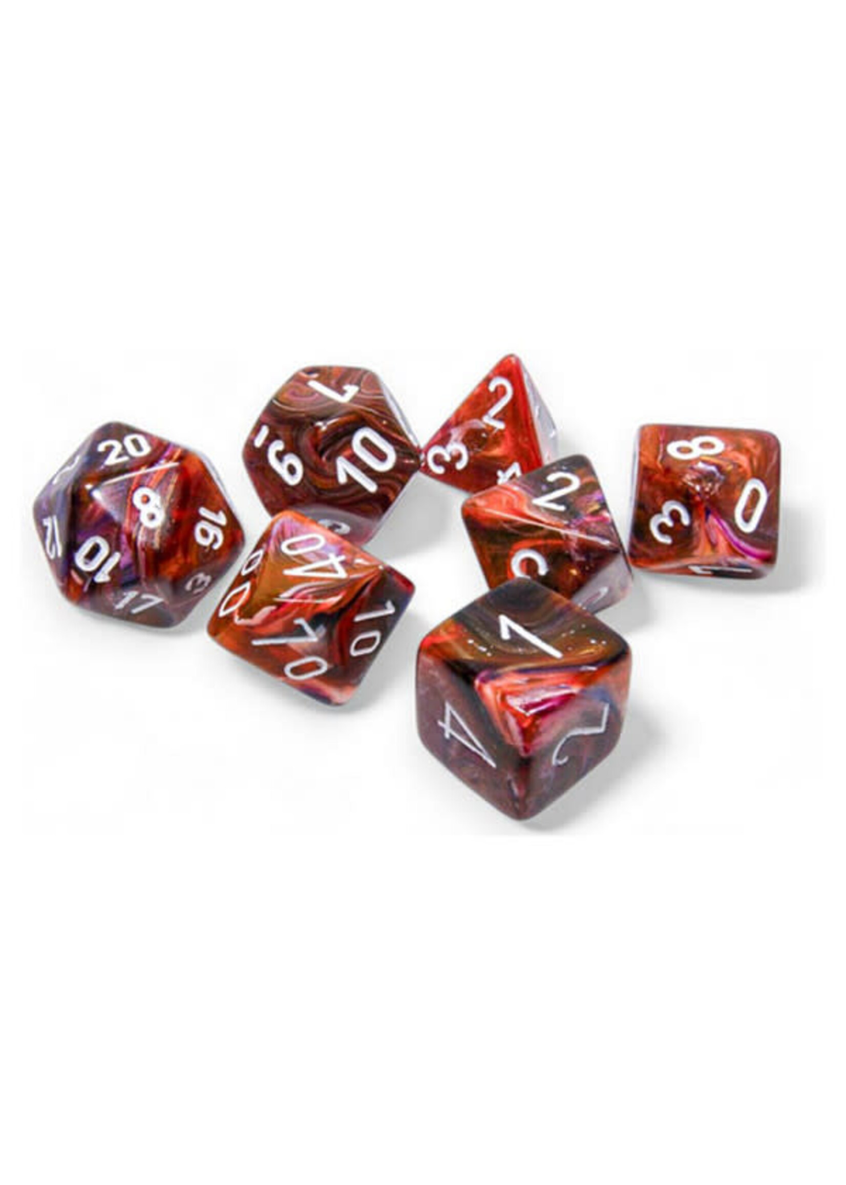 Chessex Festive Poly 7 set:  Symphony w/ White