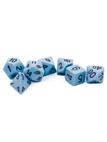 Chessex Opaque Poly 7 set: Pastel Blue with black