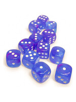 Chessex d6 Cube 16mm Nebula Luminary Aura w/ white (12)